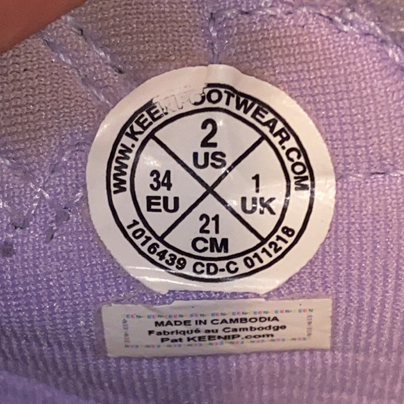 Keen girls purple closed toe water shoes size 2 - Picture 6 of 7